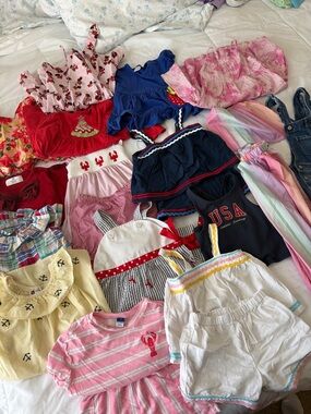 Girls' Mixed Clothing Lot - Bright Multi-Color Pieces 4T
